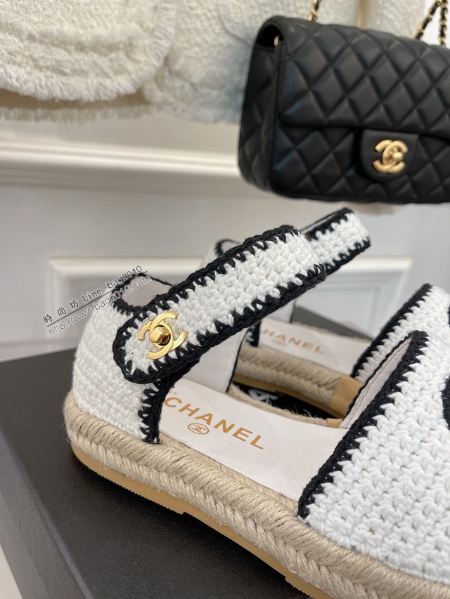 Chanel香奈兒2022春夏爆款高品質新款手工編織漁夫涼鞋 dx3006